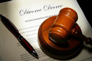 divorce papers gavel